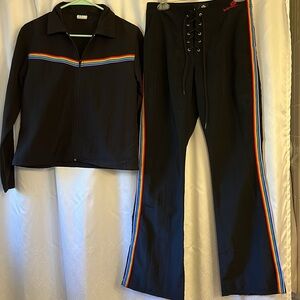 Rainbow jacket, and pants combo